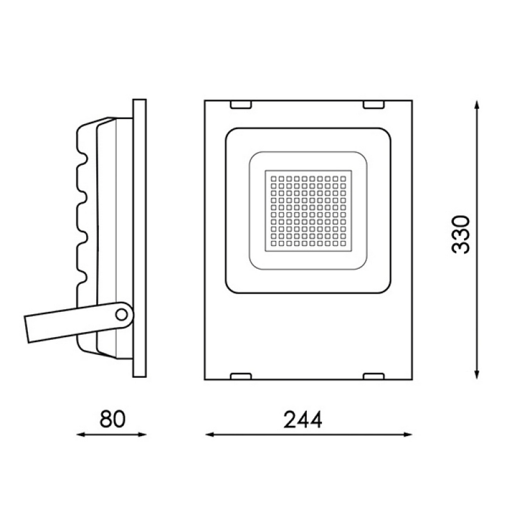 Faro proiettore Led 150W Nero da esterno IP65 Bianco Neutro 4500K M LEDME - Foto 3