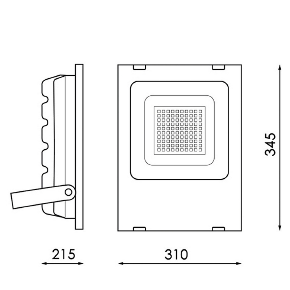 Faro proiettore Led 200W Nero da esterno IP65 Bianco Neutro 4500K M LEDME - Foto 3