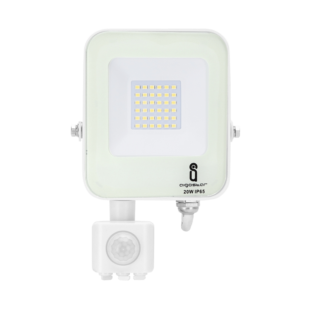 Faro proiettore Led 20W Bianco da esterno IP65 Bianco freddo 6500K con sensore crepuscolare e di movimento Aigostar - Foto 1