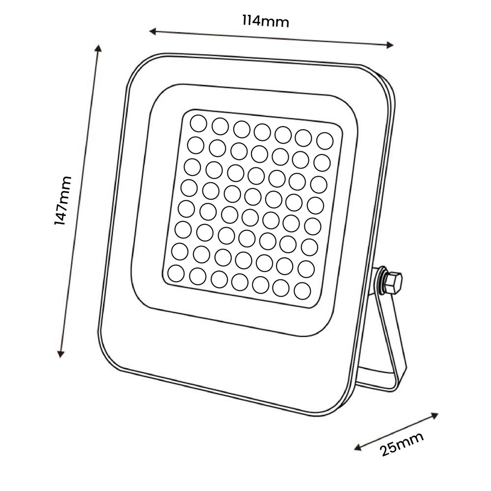 Faro proiettore Led 20W Nero da esterno IP65 Bianco freddo 6000K M LEDME - Foto 1