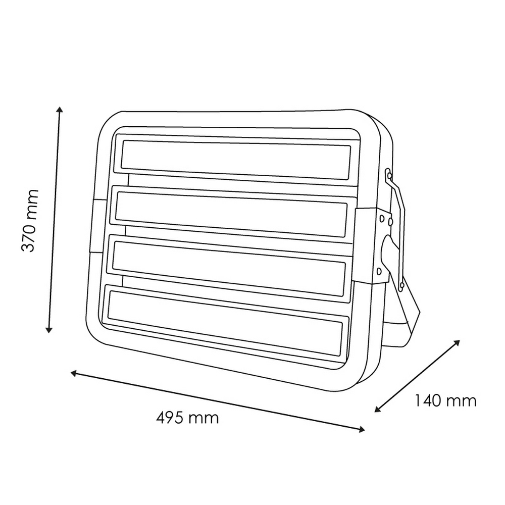 Faro proiettore Led modulare 400W Grigio da esterno IP65 Bianco neutro 4000K M LEDME - Foto 2