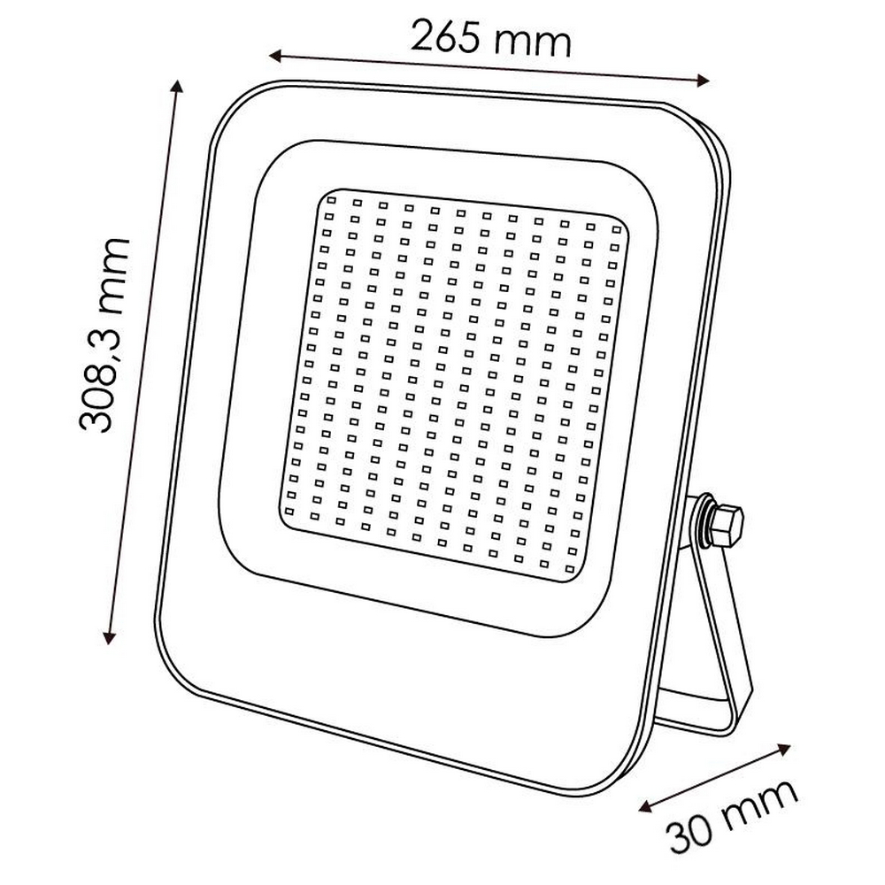 Faro proiettore Led Napoli 200W Nero da esterno IP65 Bianco neutro 4000K M LEDME - Foto 1