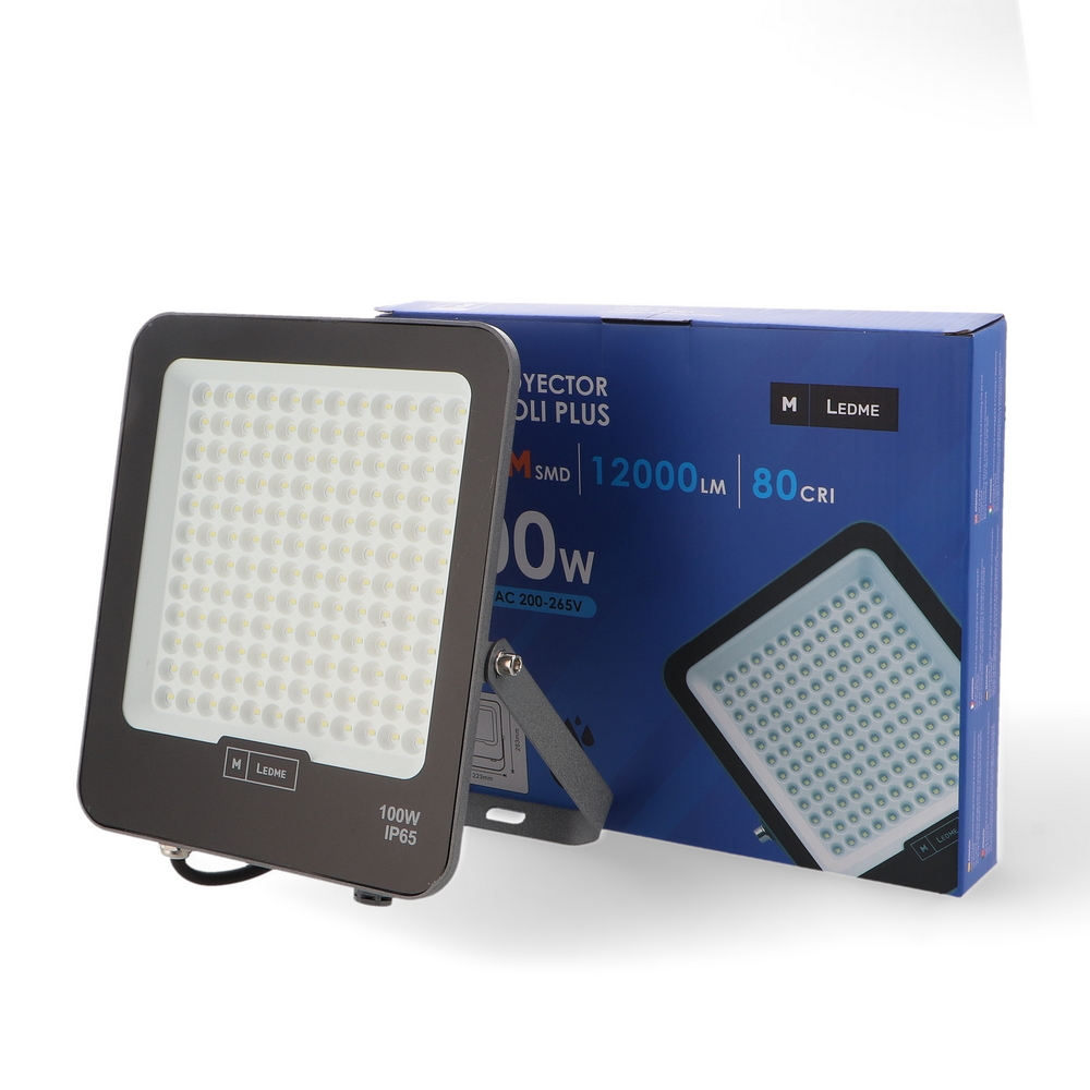 Faro proiettore Led Napoli Plus 100W Nero da esterno IP65 Bianco freddo 6000K M LEDME - Foto 2