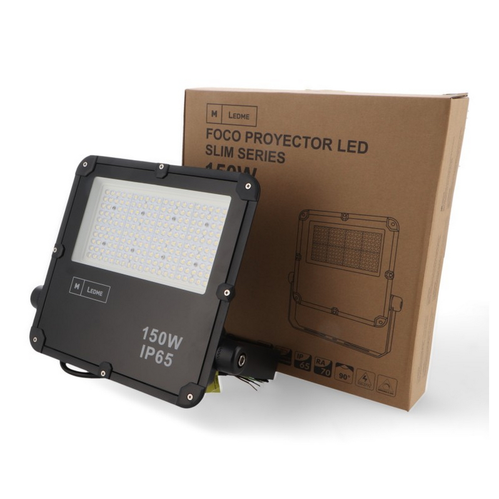 Faro proiettore Led Slim 150W Nero da esterno IP65 Bianco freddo 5000K M LEDME - Foto 2