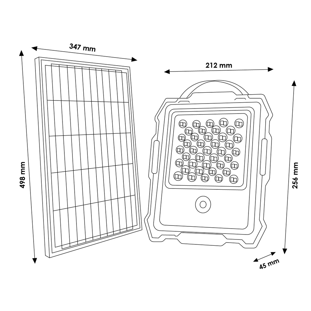 Faro proiettore Led Smart Tuya 200W WiFi con Telecamera di sorveglianza e pannello solare IP67 Bianco freddo 6000K M LEDME - Foto 5