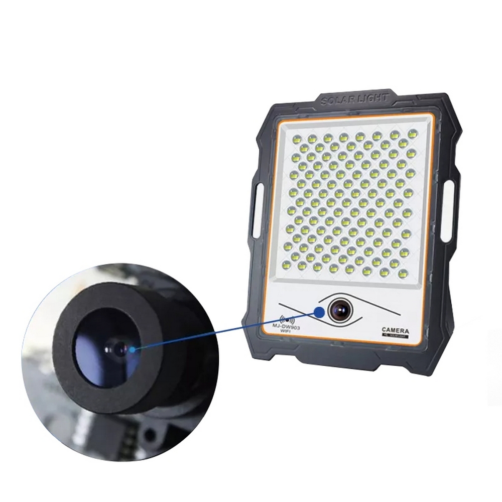 Faro proiettore Led Smart Tuya 300W WiFi con Telecamera di sorveglianza e pannello solare IP67 Bianco freddo 6000K M LEDME - Foto 2