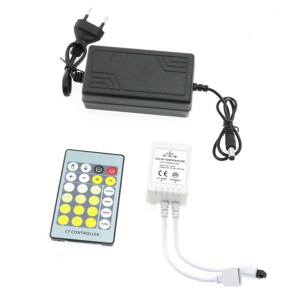 Kit Striscia Led 12V 30W SMD 3535 5 metri x IP20 con telecomando CCT Temperatura colore regolabile 3000K-6000K M LEDME - Foto 1