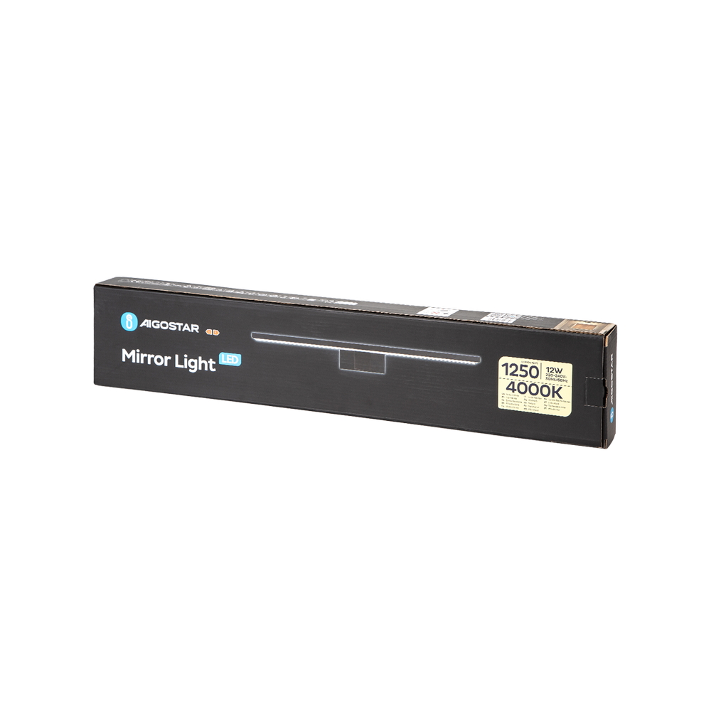 Lampada da specchio Led 12W Nero IP44 Bianco neutro 4000K Aigostar - Foto 4