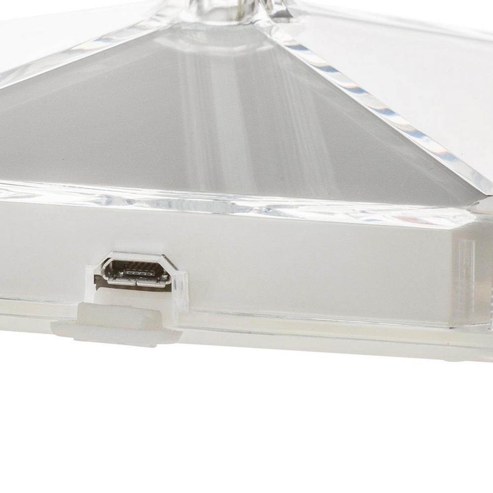 Lampada da tavolo Led touch Cloche Diamond luce regolabile 1W portatile a batteria ricaricabile USB M LEDME - Foto 5