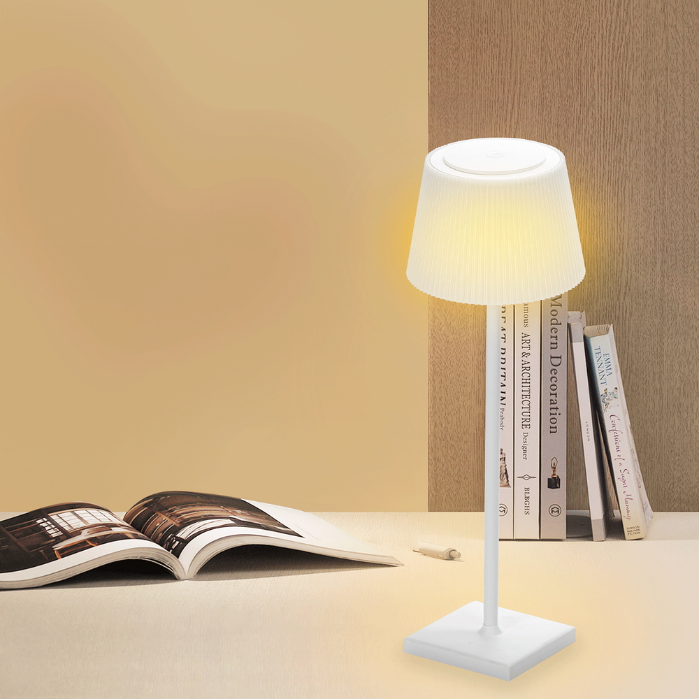Lampada da tavolo Led touch Dory Bianca 4W portatile a batteria ricaricabile USB Aigostar - Foto 3