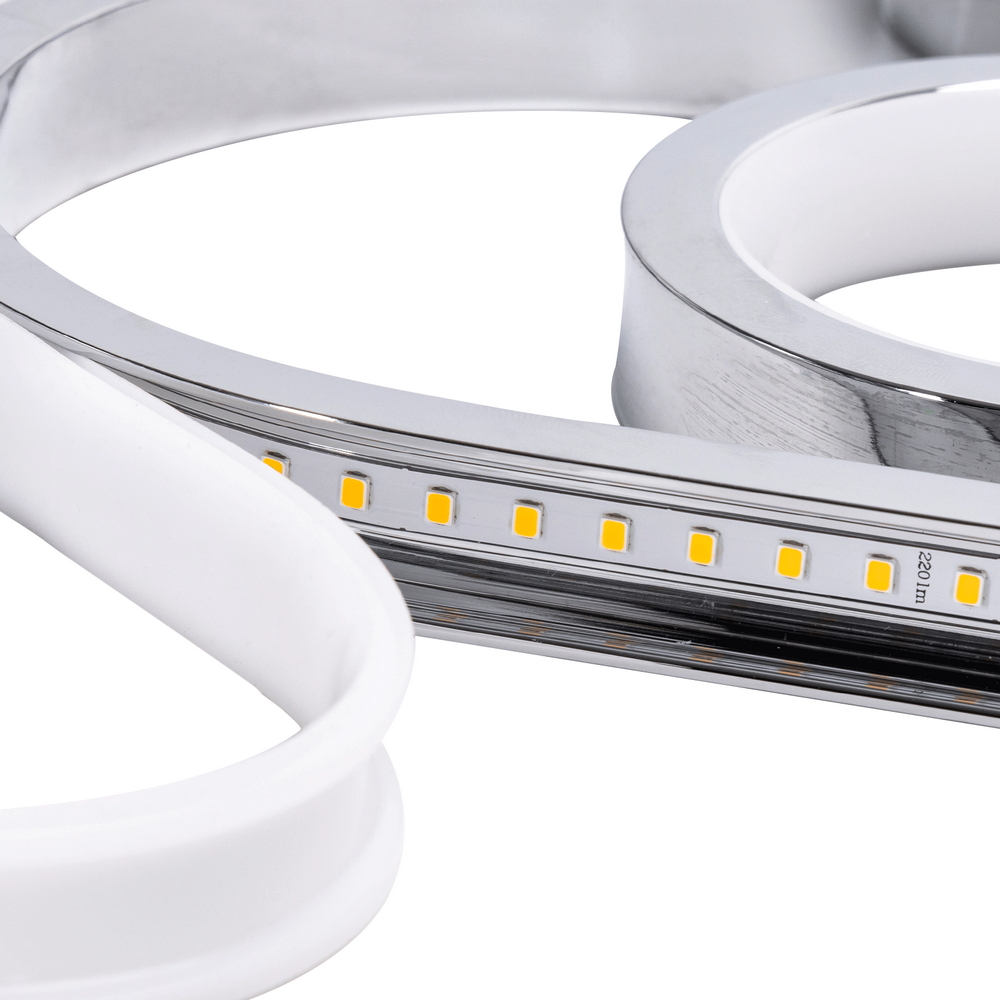 Lampadario Led da soffitto Clip Nero 35W Bianco caldo 2700K Aigostar - Foto 2