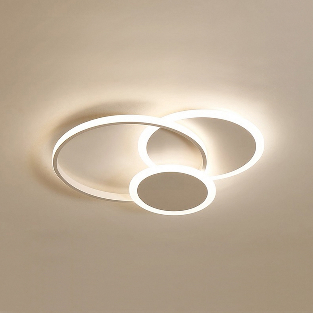 Lampadario Led da soffitto Lunar Bianco 45W Dimmerabile con temperatura colore regolabile con telecomando M LEDME - Foto 1