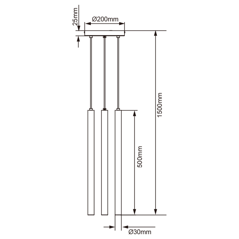 Lampadario Led da soffitto Pendels Nero 9W Bianco caldo 2700K Aigostar - Foto 5