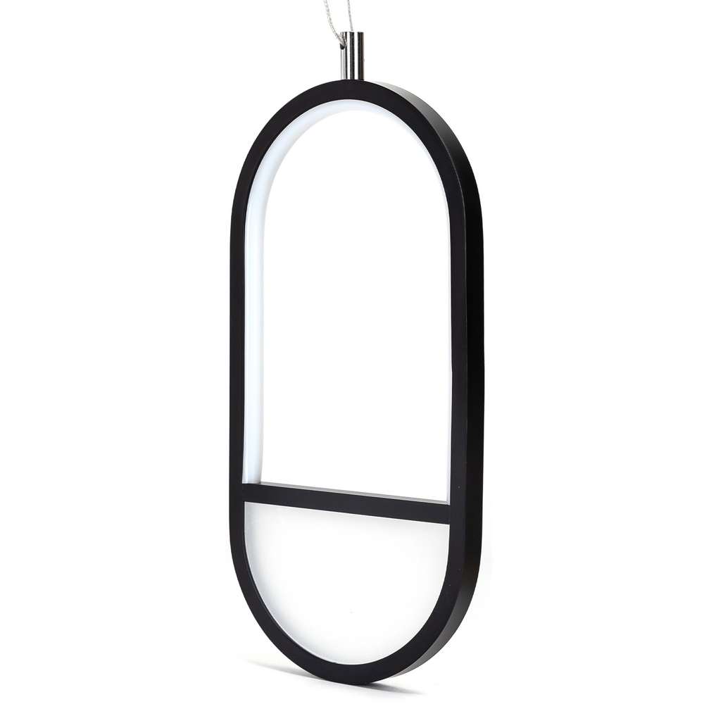 Lampadario Led da soffitto Slit Nero 13,5W Bianco freddo 6500K Aigostar - Foto 1