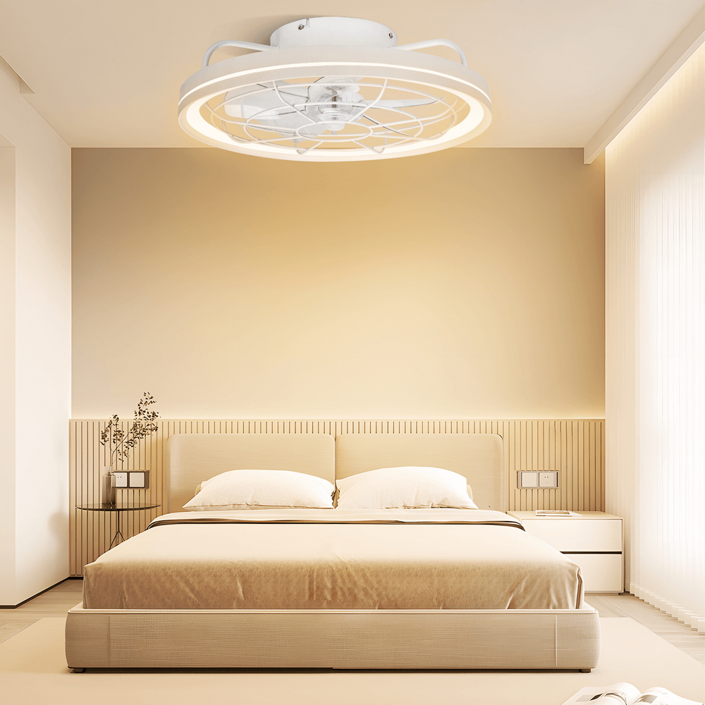 Lampadario Ventilatore da soffitto 40W illuminazione Led regolabile con telecomando Aigostar - Foto 2