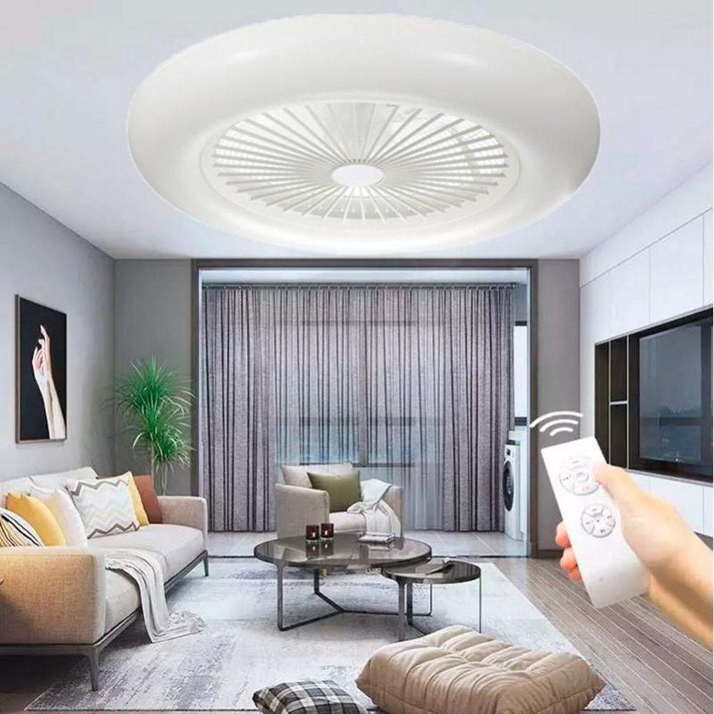 Lampadario Ventilatore da soffitto Aero 40W illuminazione Led regolabile con telecomando M LEDME - Foto 4
