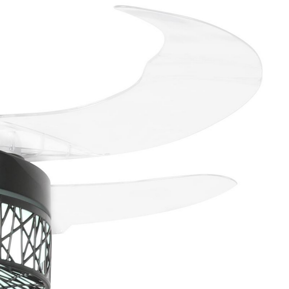 Lampadario Ventilatore da soffitto Black Aqua 36W illuminazione Led regolabile con telecomando M LEDME - Foto 4