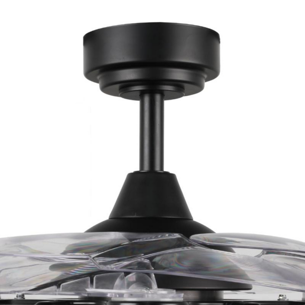 Lampadario Ventilatore da soffitto Black Aqua 36W illuminazione Led regolabile con telecomando M LEDME - Foto 5