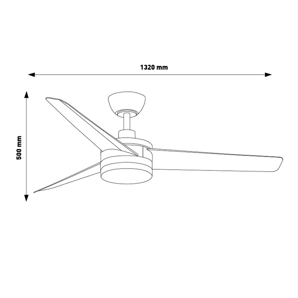 Lampadario Ventilatore da soffitto Black Curve 24W illuminazione Led regolabile con telecomando M LEDME - Foto 5