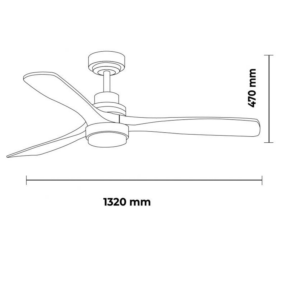 Lampadario Ventilatore da soffitto Black Wood 18W illuminazione Led regolabile con telecomando M LEDME - Foto 1