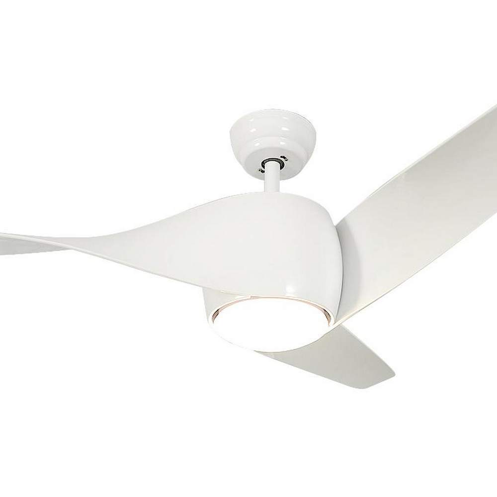 Lampadario Ventilatore da soffitto Fanton bianco 18W illuminazione Led regolabile con telecomando M LEDME - Foto 2