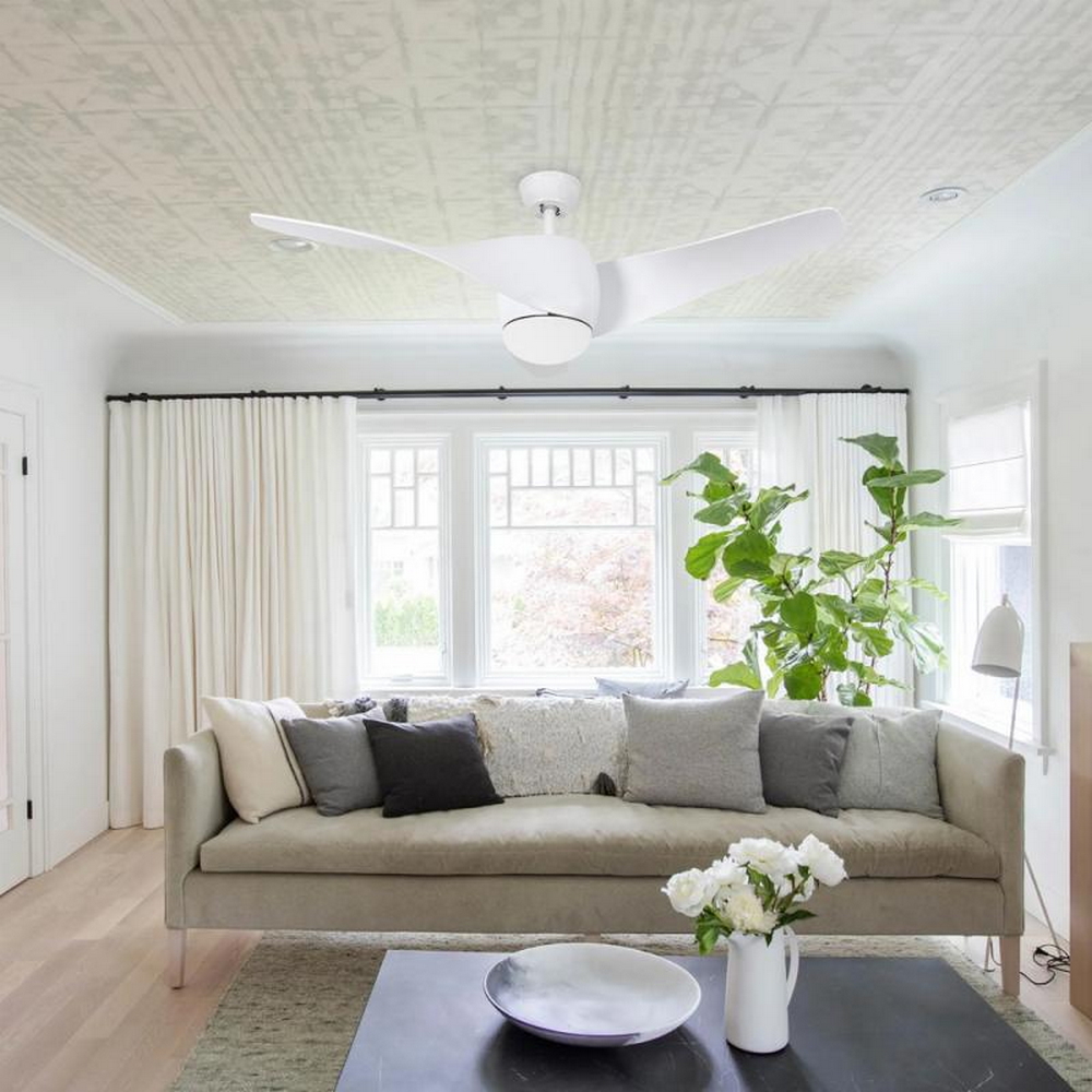 Lampadario Ventilatore da soffitto Fanton bianco 18W illuminazione Led regolabile con telecomando M LEDME - Foto 5