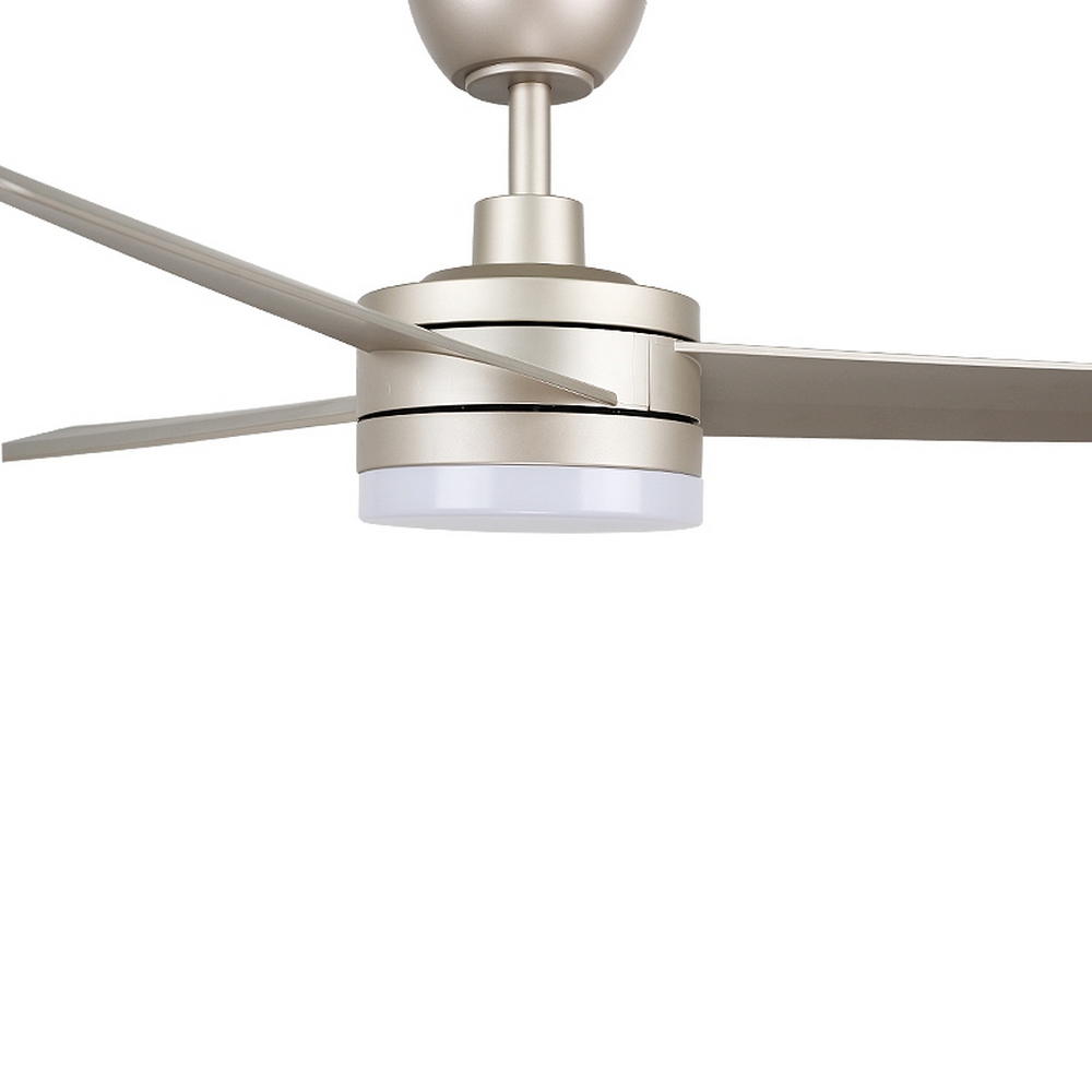 Lampadario Ventilatore da soffitto Grey Curve 24W illuminazione Led regolabile con telecomando M LEDME - Foto 3