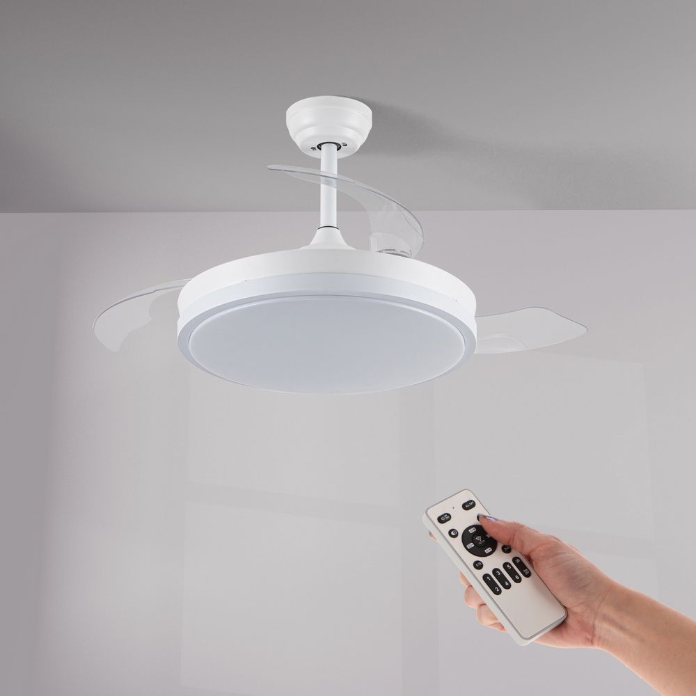 Lampadario Ventilatore da soffitto Herben 68W illuminazione Led regolabile con telecomando M LEDME - Foto 1