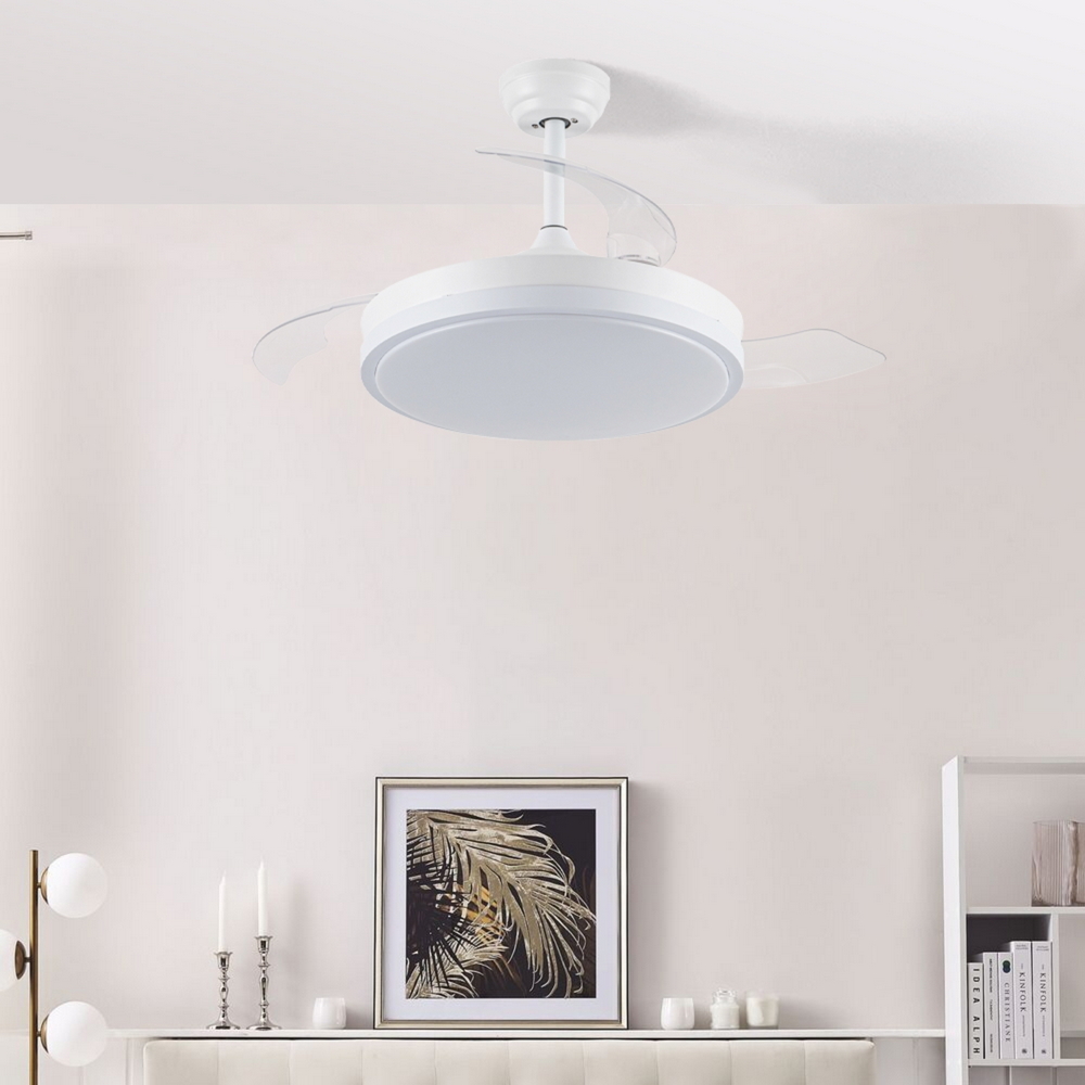 Lampadario Ventilatore da soffitto Herben 68W illuminazione Led regolabile con telecomando M LEDME - Foto 2