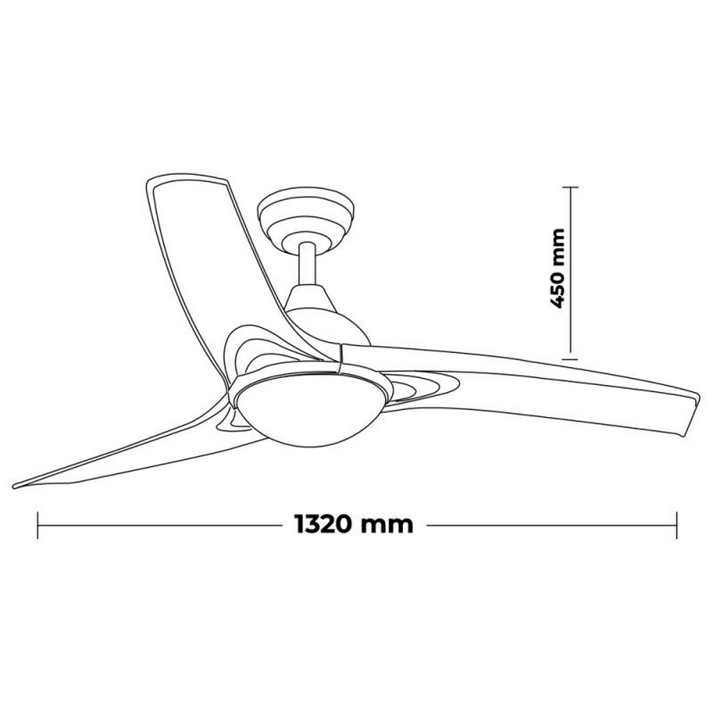 Lampadario Ventilatore da soffitto Ivara 24W illuminazione Led regolabile con telecomando M LEDME - Foto 1