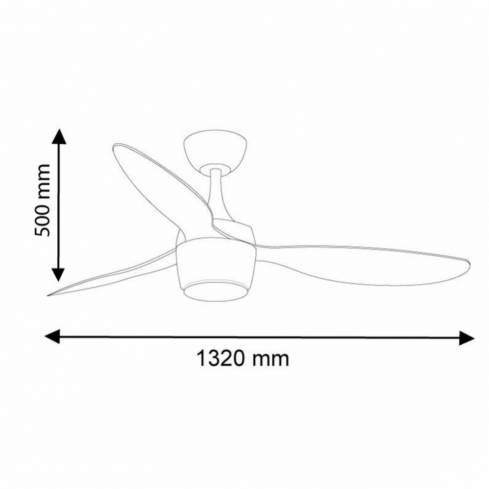 Lampadario Ventilatore da soffitto White Lin 18W illuminazione Led regolabile con telecomando M LEDME - Foto 2
