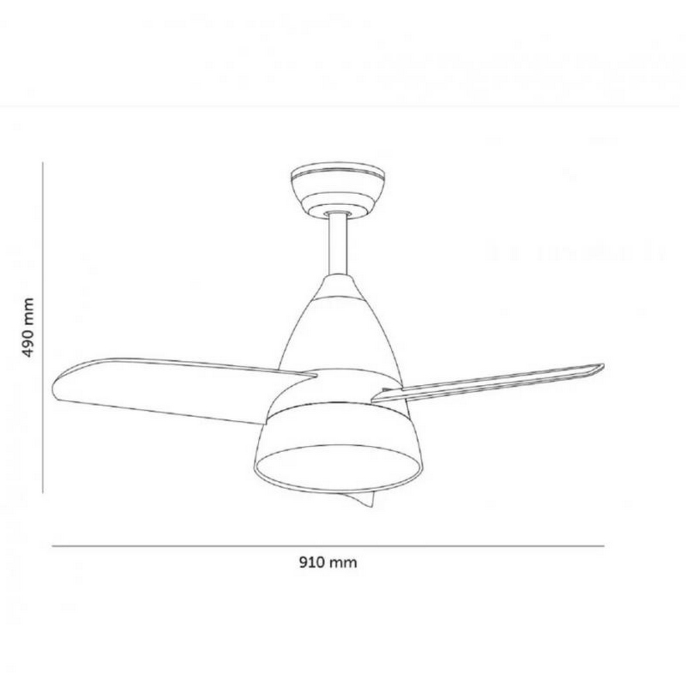 Lampadario Ventilatore da soffitto White Silence 24W illuminazione Led regolabile con telecomando M LEDME - Foto 1