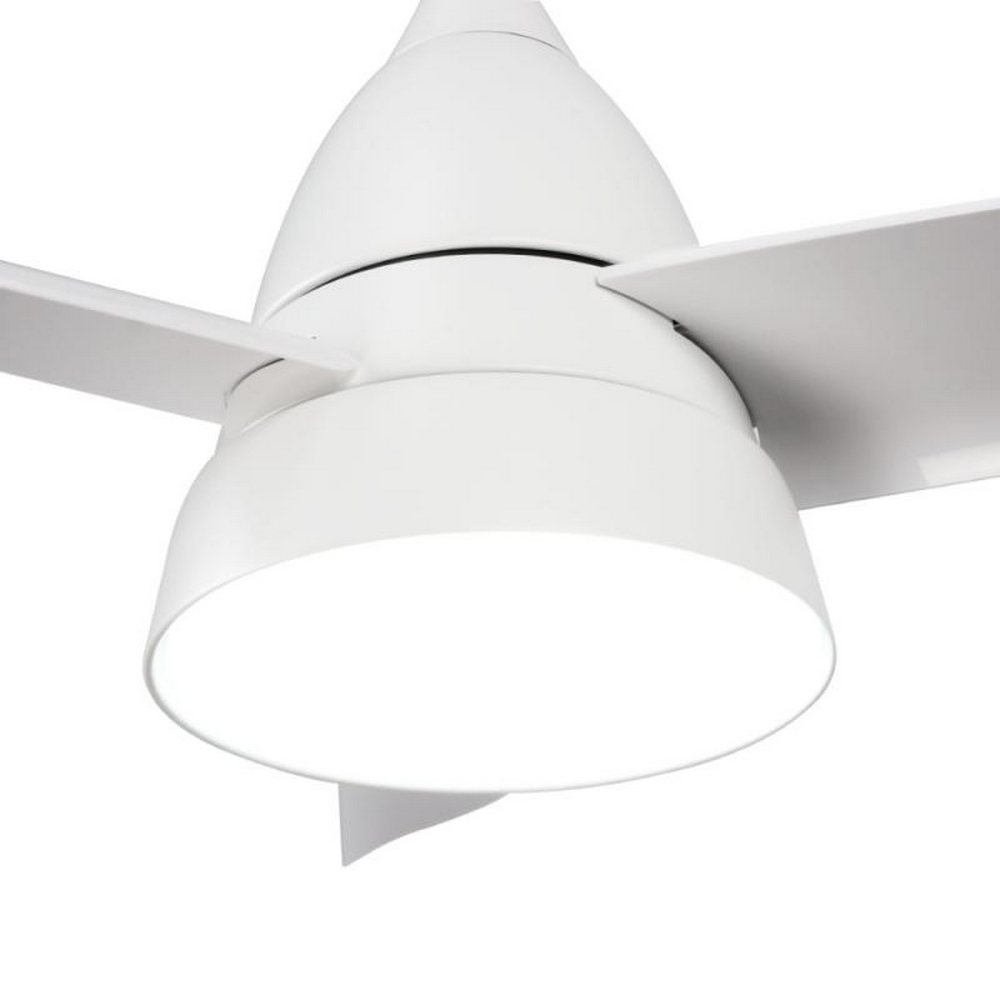 Lampadario Ventilatore da soffitto White Silence 24W illuminazione Led regolabile con telecomando M LEDME - Foto 2