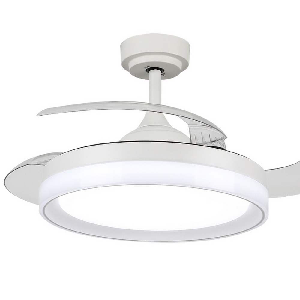 Lampadario Ventilatore da soffitto White Yeray 36W illuminazione Led regolabile con telecomando M LEDME - Foto 1