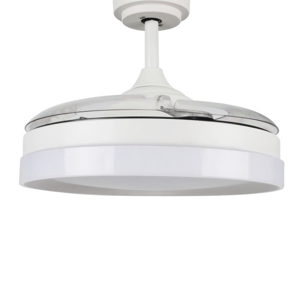 Lampadario Ventilatore da soffitto White Yeray 36W illuminazione Led regolabile con telecomando M LEDME - Foto 2