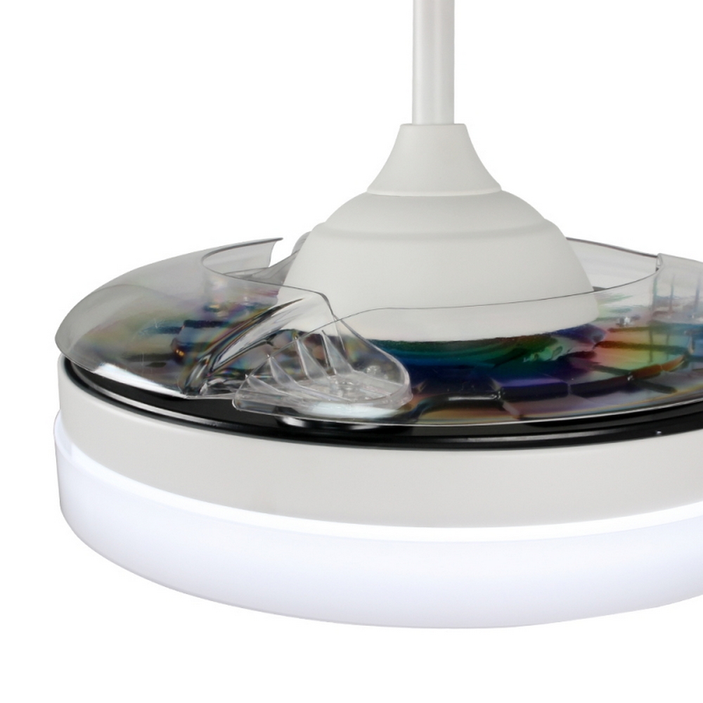 Lampadario Ventilatore da soffitto White Yeray 36W illuminazione Led regolabile con telecomando M LEDME - Foto 3
