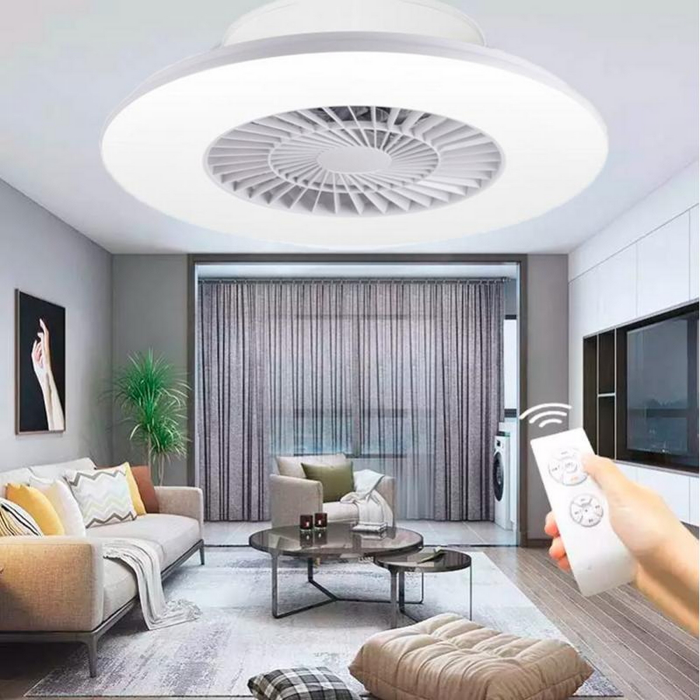 Lampadario Ventilatore da soffitto Withline 40W illuminazione Led regolabile con telecomando M LEDME - Foto 4