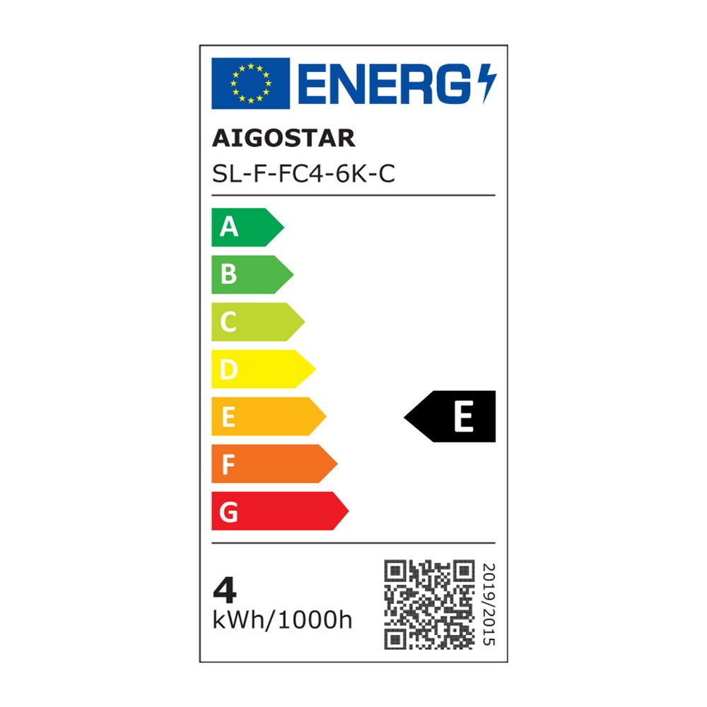 Lampadina Led a Filamento E14 CL35 a colpo di vento 4W Bianco freddo 6500K Aigostar - Foto 4