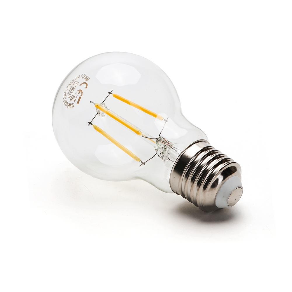 Lampadina Led a Filamento E27 A60 a bulbo 4W Bianco caldo 2700K Aigostar - Foto 1