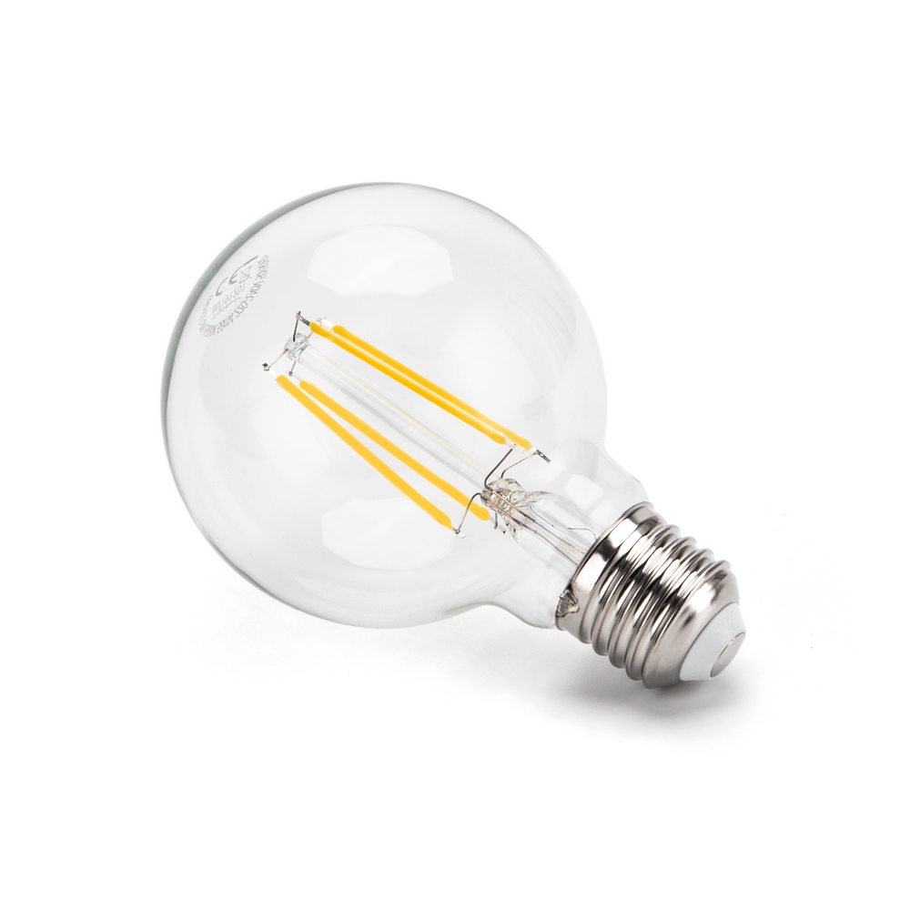 Lampadina Led a Filamento E27 G80 a globo 4W Bianco caldo 2700K Aigostar - Foto 1