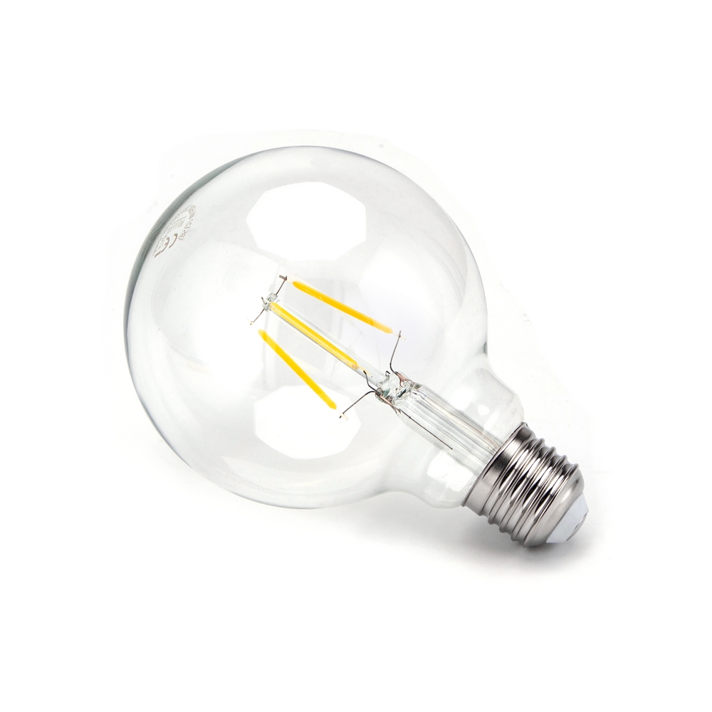 Lampadina Led a Filamento E27 G95 a globo 4W Bianco caldo 2700K Aigostar - Foto 1