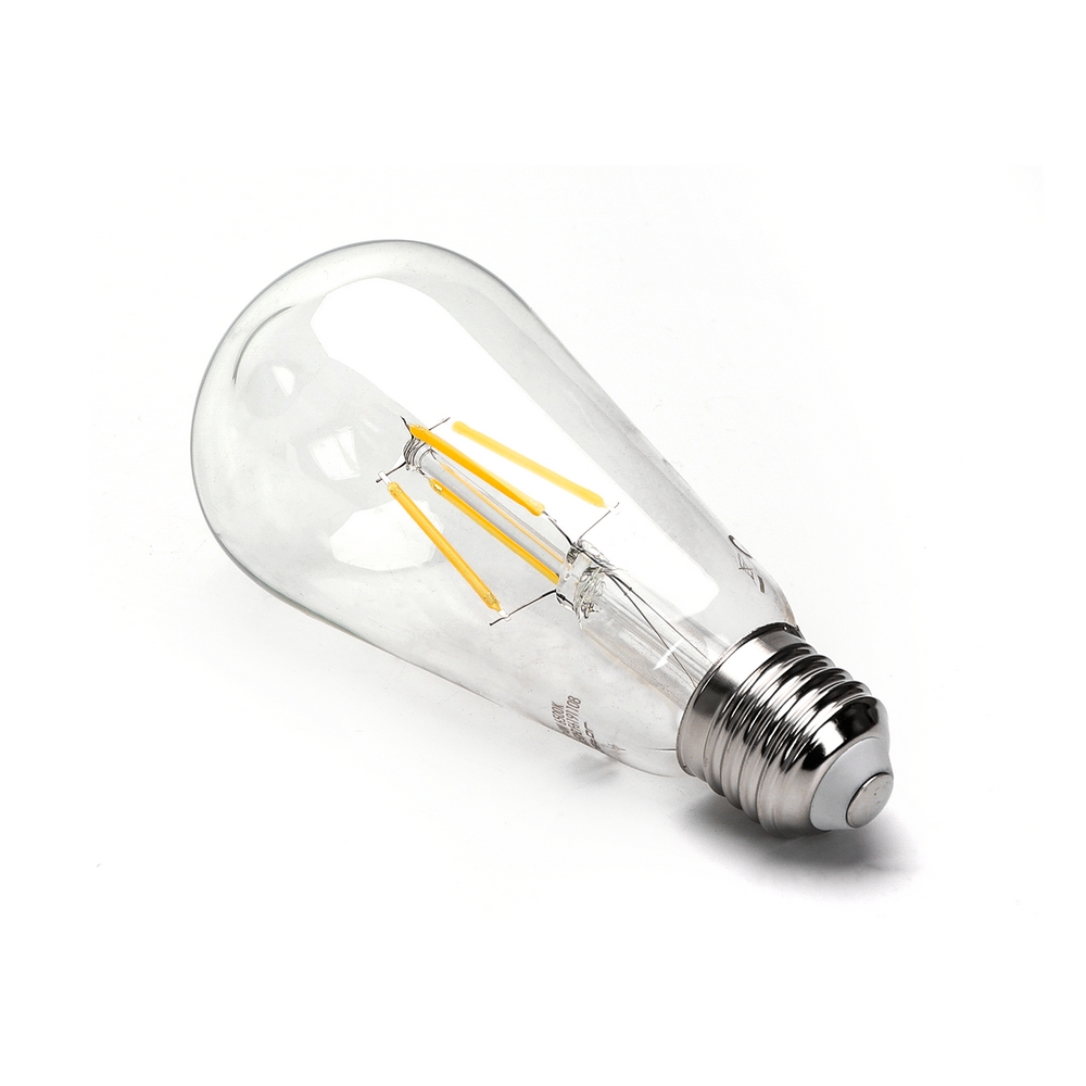 Lampadina Led a Filamento E27 ST64 8W Bianco caldo 2700K Aigostar - Foto 1