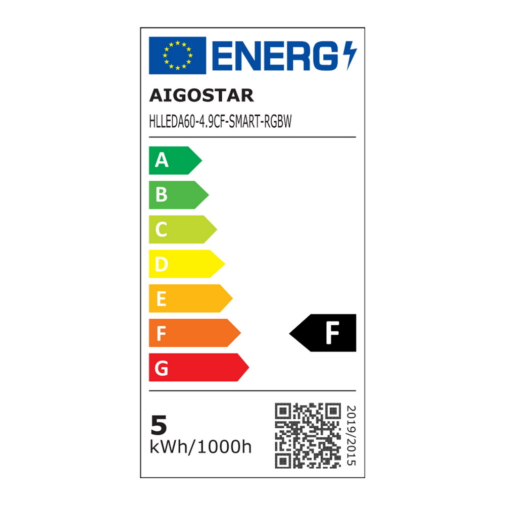 Lampadina Led a Filamento Smart A60 E27 4,9W WiFi RGB + Bianco Caldo 2700K luce regolabile e dimmerabile Aigostar - Foto 7
