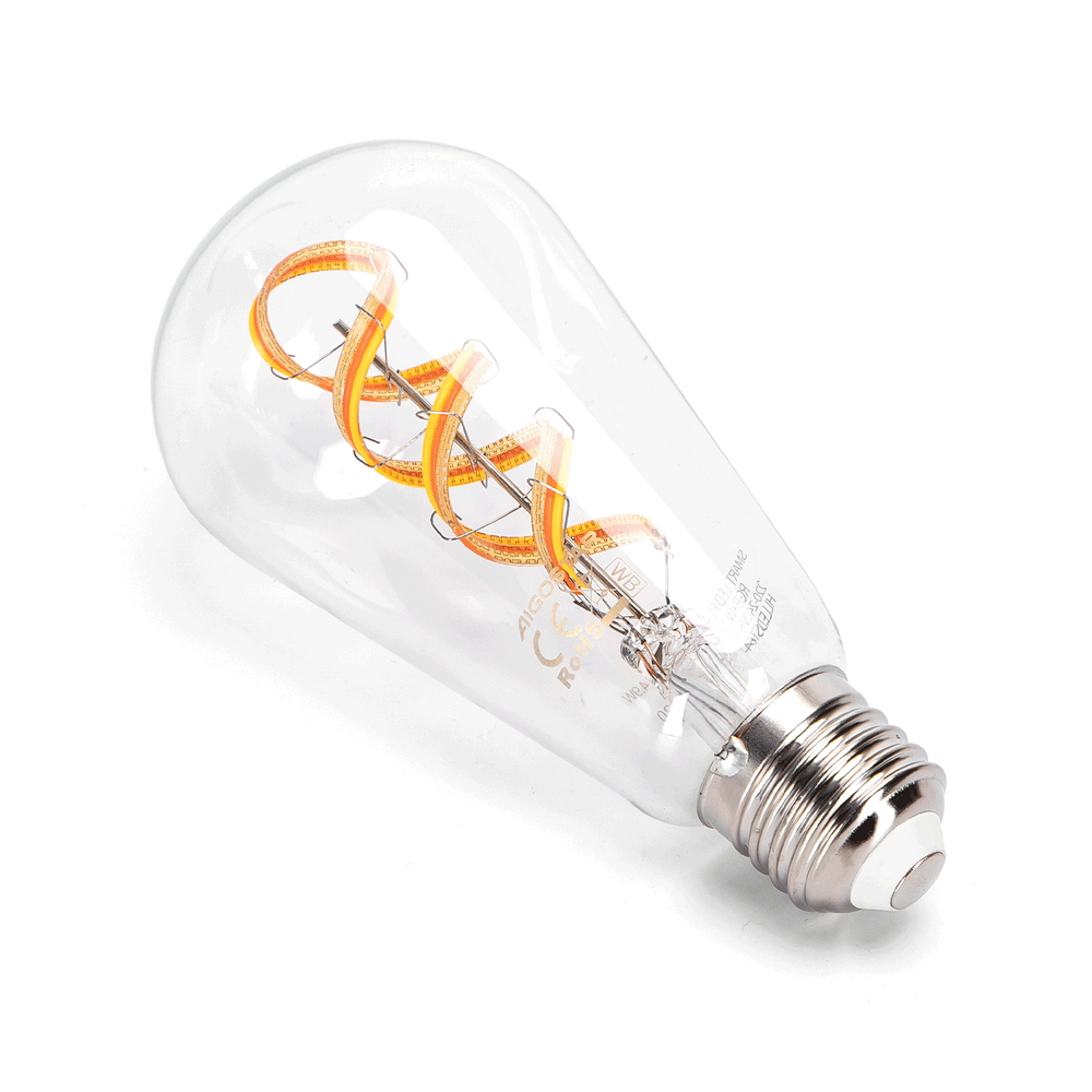 Lampadina Led a Filamento Smart ST64 E27 4,9W WiFi RGB CCT luce regolabile e dimmerabile Aigostar - Foto 1
