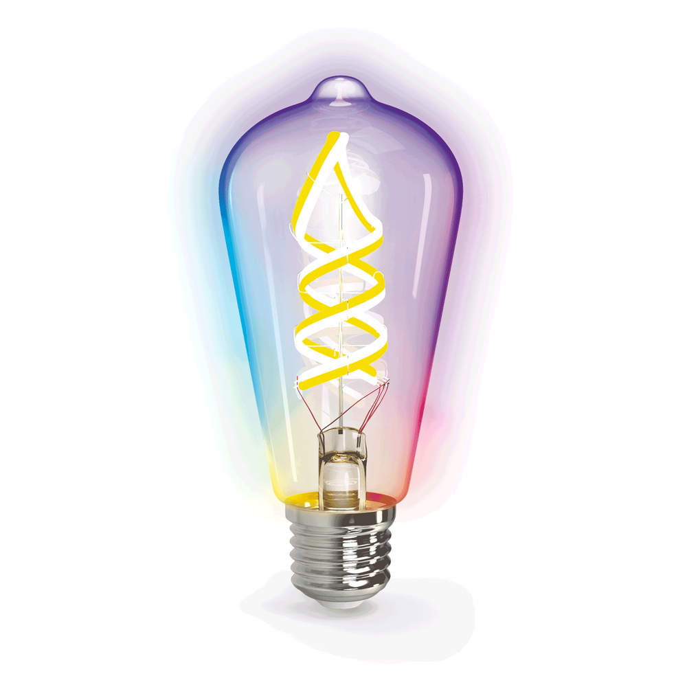 Lampadina Led a Filamento Smart ST64 E27 4,9W WiFi RGB CCT luce regolabile e dimmerabile Aigostar - Foto 2