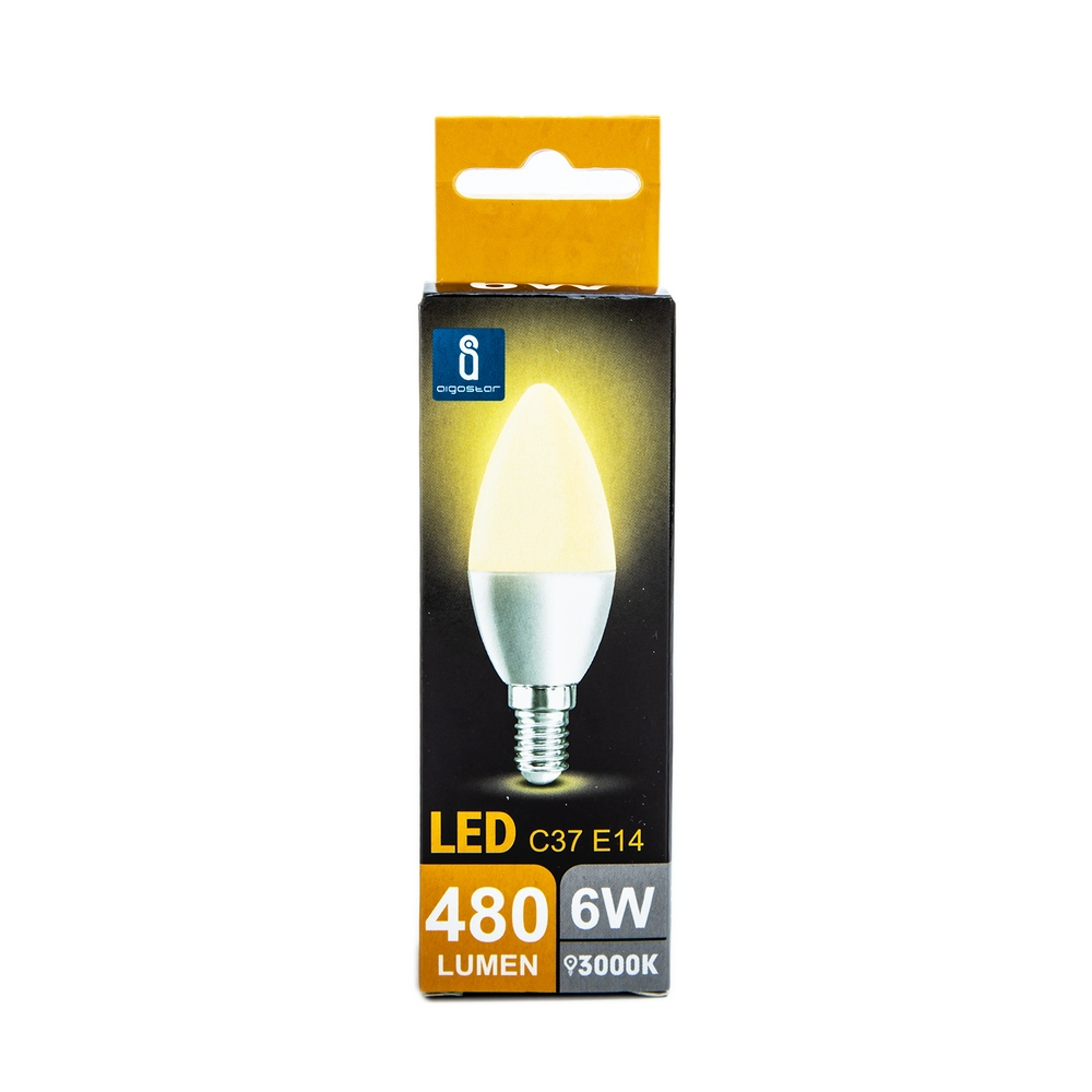 Lampadina Led E14 C37 a oliva 6W Bianco caldo 3000K Aigostar - Foto 2