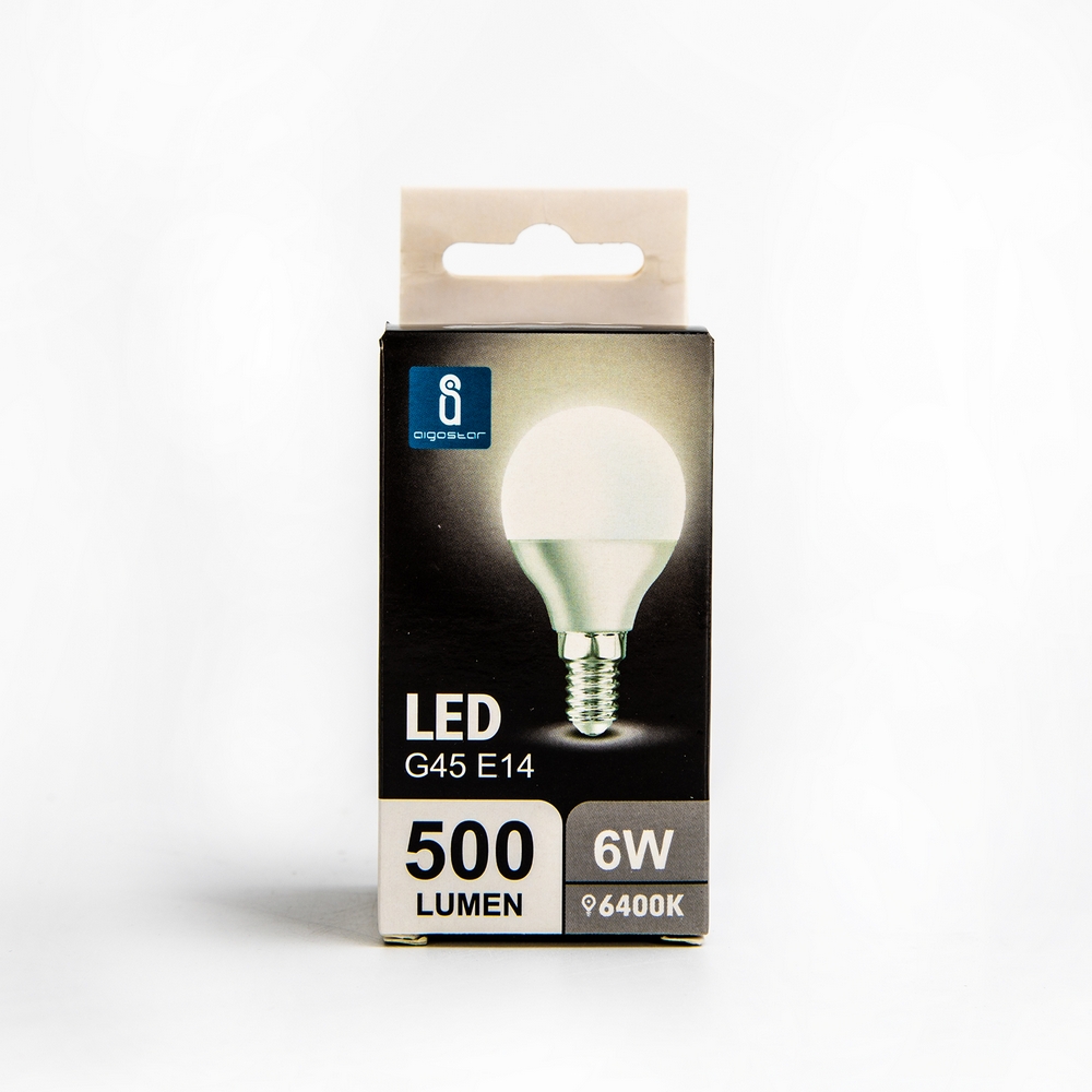 Lampadina Led E14 G45 a sfera 6W Bianco freddo 6400K Aigostar - Foto 2