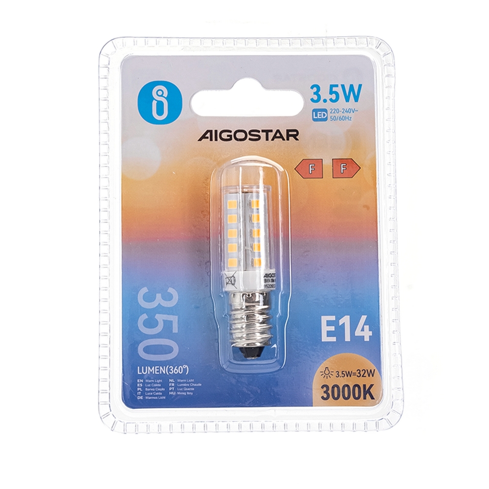 Lampadina Led E14 T16 3,5W Bianco caldo 3000K Aigostar - Foto 2