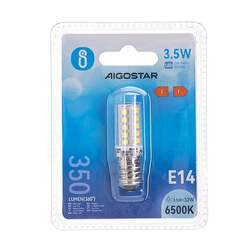 Lampadina Led E14 T16 3,5W Bianco freddo 6500K Aigostar - Foto 2