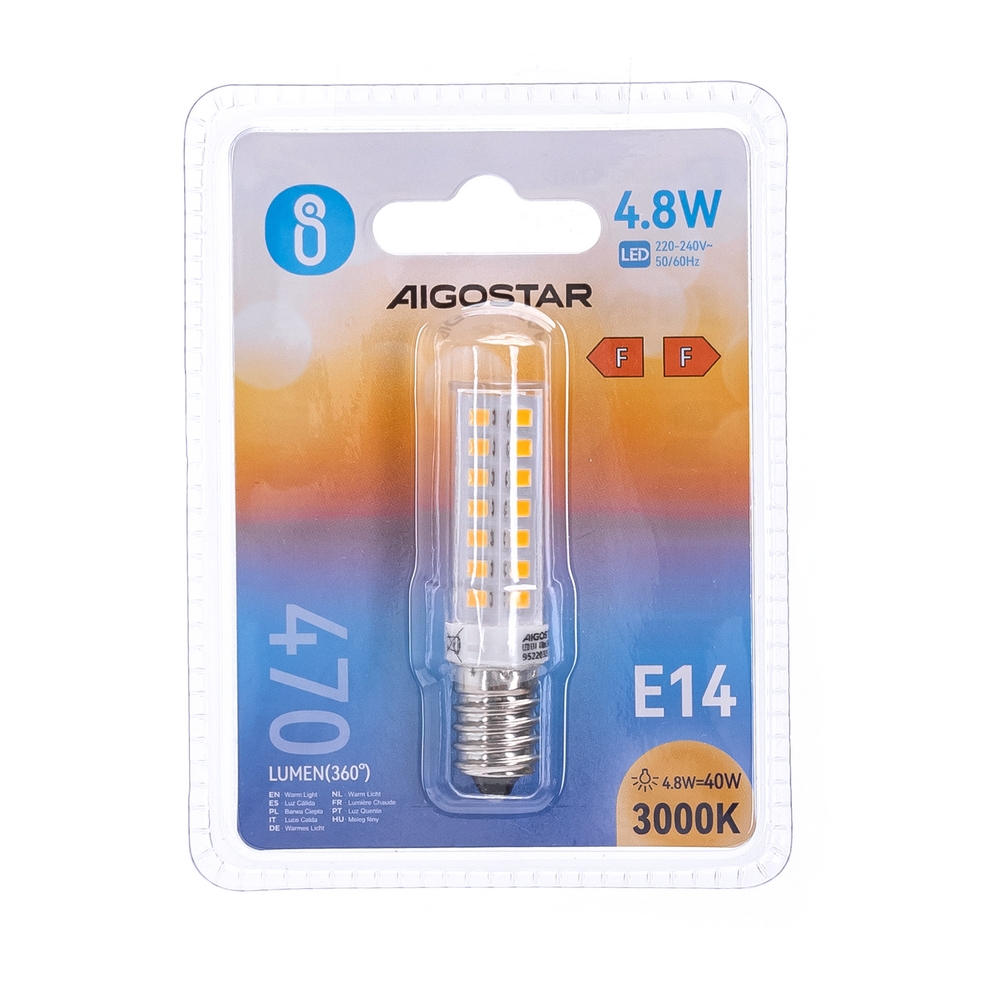 Lampadina Led E14 T16 4,8W Bianco caldo 3000K Aigostar - Foto 2